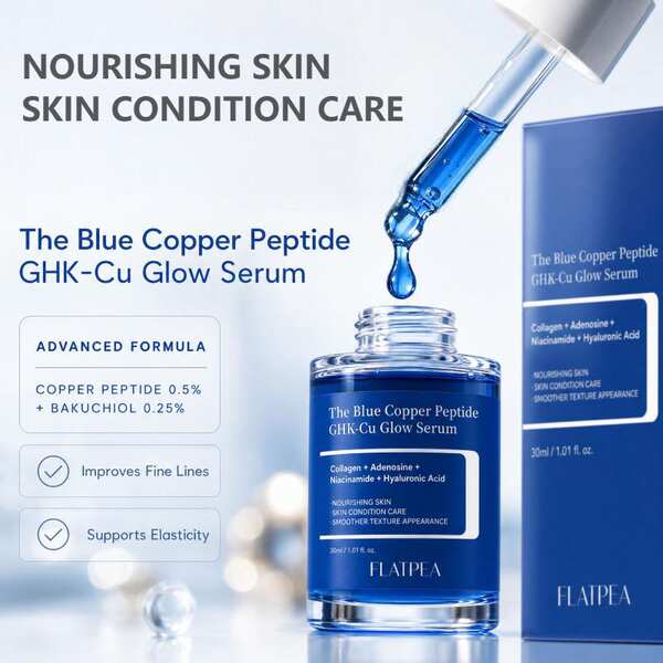 Transfronteiriço GHK-Cu Cerâmica de Cobre Azul para o Rosto Serum para Iluminar a Pele