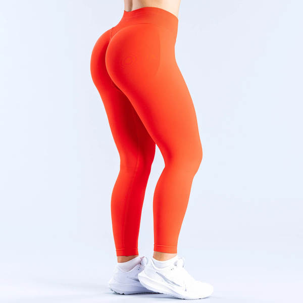 Pantalões de yoga sem costura transfronteiriços da Amazônia de três faixas da cintura Pantalões de yoga longos da cintura alta