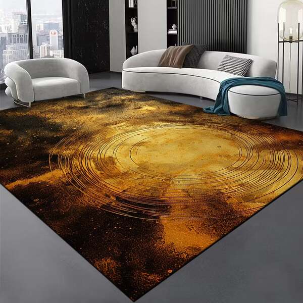 Tapete de veludo cristal minimalista para sala, tapete simples com linhas, passadeira para sofá e mesa de chá, tapete para quarto e escritório, absorvente
