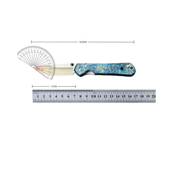 Faca dobravel EDC titanio Kris Riff pequena relampago acampamento outdoor bolso faca fruta