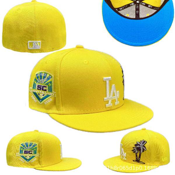 Chapéu de beisebol totalmente fechado, não ajustável, novo chapéu de beisebol hip-hop da liga americana