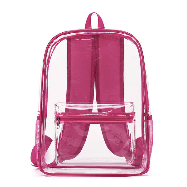 Amazon Transboundary Supply Transparente backpack pvc duplo ombro saco pvc saco grande capacidade saco estudante