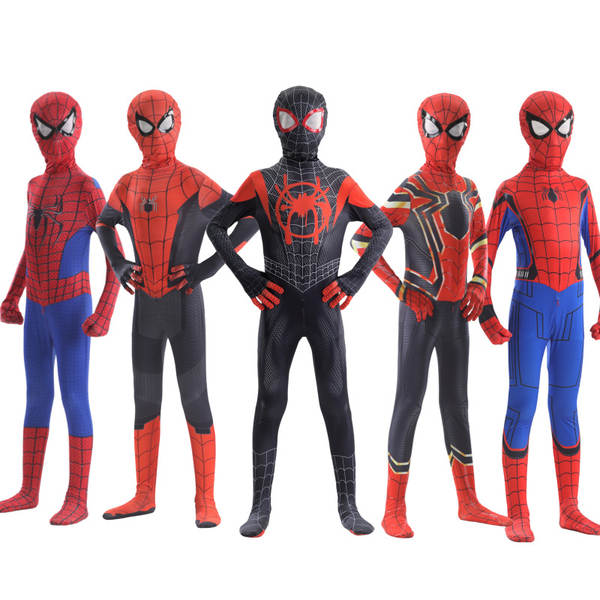 Homem-Aranha Vestido Herói Expedição Adulto Cosplay Vestido de Halloween Crianças Miles Vestido de Corpo