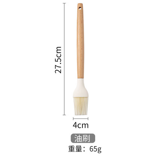 Set de utensílios de cozinha de silício branco de madeira 12 peças do kit de utensílios de cozinha da Amazon