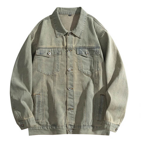 Jaqueta de couro masculina