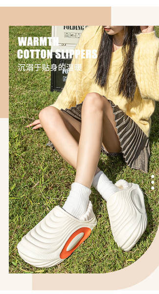 Novas calçadas de algodão EVA para mulheres de inverno com calçado de algodão