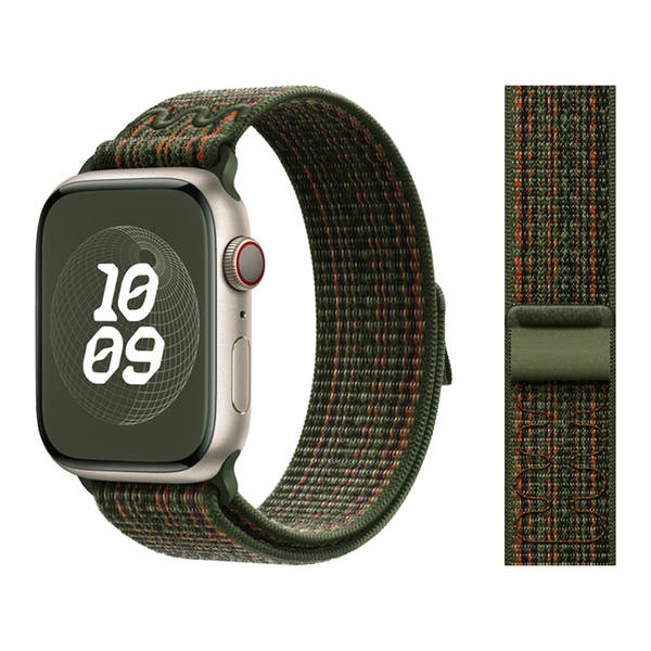 Compatível com apple watch 11 pulseira iwatch s10/9/8 nike nylon loop