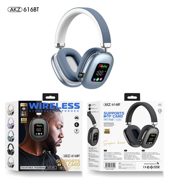 AKZ MAX600 é o novo fone de ouvido sem fio Bluetooth com tela digital RGB