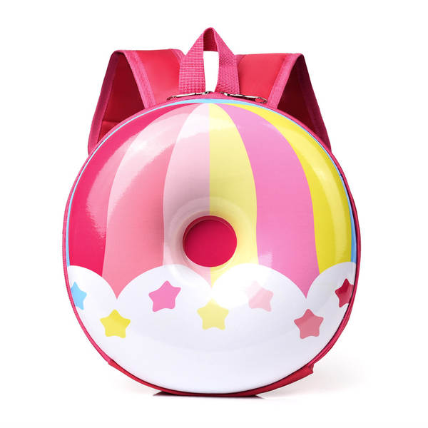 Cartão de criança novo desenho animado doce doce dois ombros mochila jardim de infância menino menina luz arco-íris mochila criativa