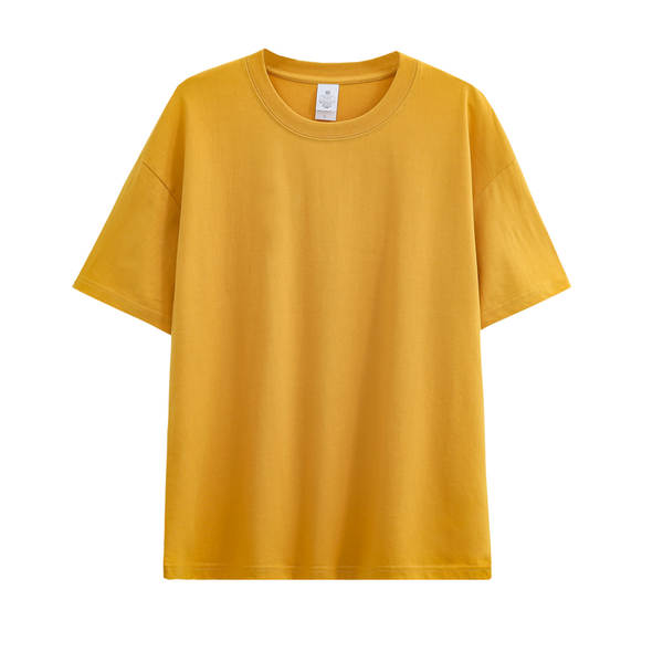Novo peso pesado de 230 gramas algodão puro branco pano de pano curto T-shirt feminino folheto semi-lençado camiseta masculina por atacado
