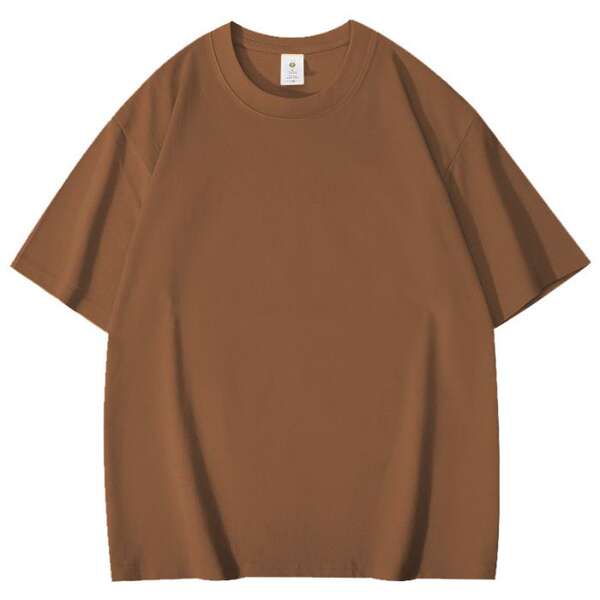 T-shirt de algodão curto personalizado padrão de logotipo de roupa de trabalho de casaco de algodão 220 gramas transfronteiriço comércio exterior atacado