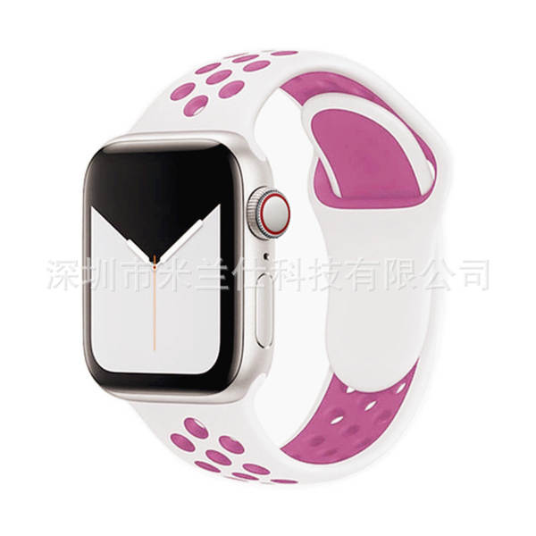 Pulseira esportiva de silicone nike dupla cor S11 compatível com apple iwatch 6 7 8 9 10 SE