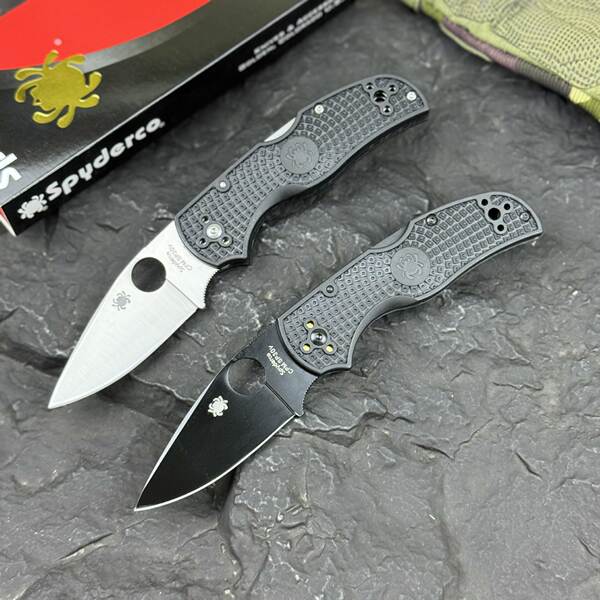 Armadilha de fibra de carbono Spider C41 VG10 Armadilha de fio de caça de campo ao ar livre Tactical Defensive Pocket EDC Tools Knife