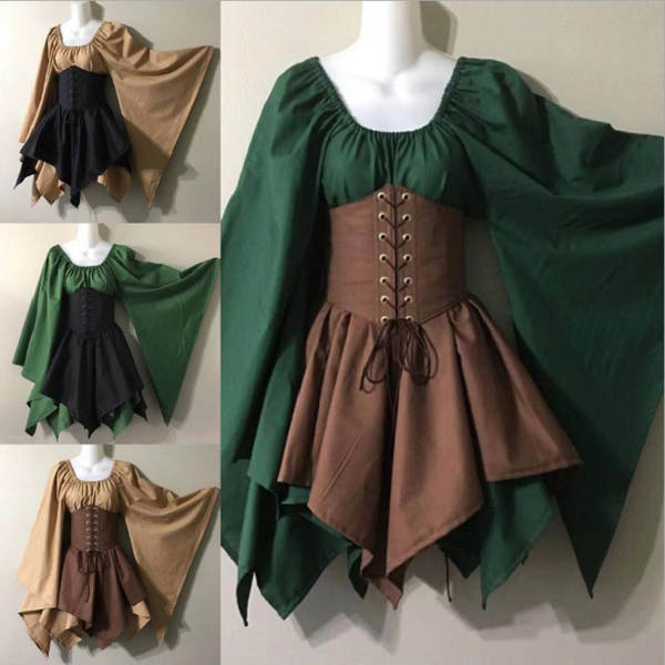 Vestido de longa-metragem feminino do drama medieval do Renascimento
