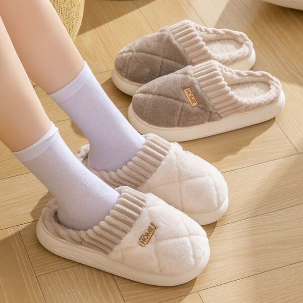 Chinelo de Felpa Quente para Mulher