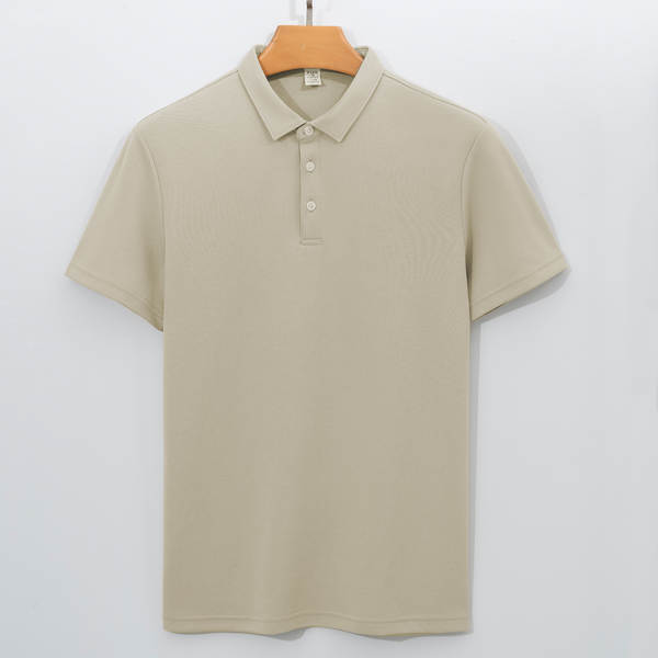High-end 230g dupla camisa de algodão com camisa de ar colar polo camisa de mão curta homem t-shirt puro negócio homem polo camisa