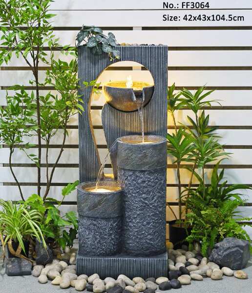 Fonte de água de luxo de estilo europeu moderno sala de estar decoração de paisagem de água circular porta-malas de aterrissagem de humidificador