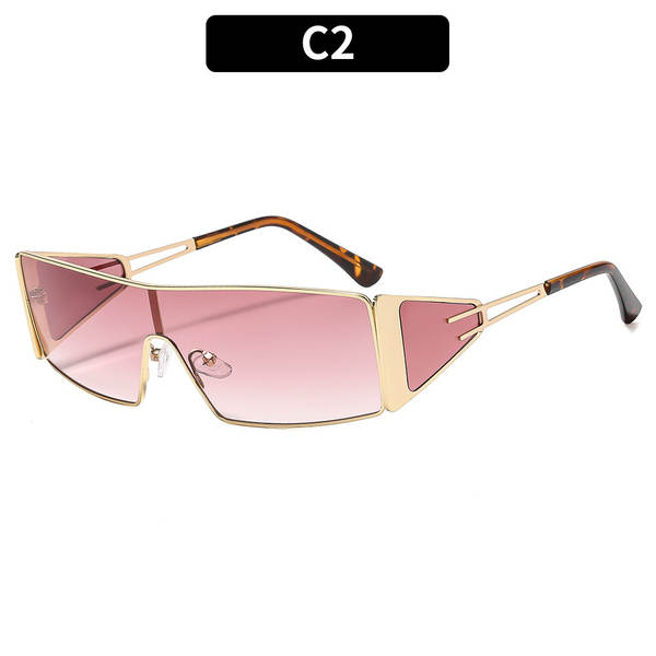 Óculos de sol quadrado estilo europeu e americano novo modelo conectado personalizado versátil street wear influencer mesma tendência óculos escuro trendy