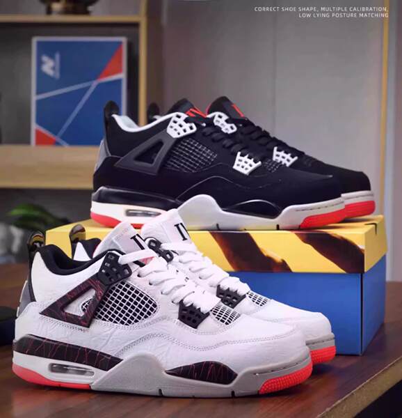 Aj4 Fear Men's Shoes 2025 Outono Oficial Flag Shoes de basquete masculino e feminino