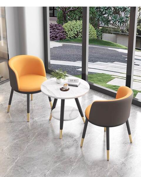 Mesa e cadeiras de varanda casual estilo nórdico moderno simples à moda intercâmbio
