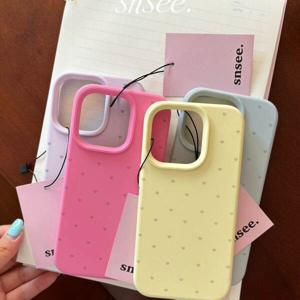 Silicone líquido cor pura amor Apple 17 telemóvel casca para iPhone 14promax novo anti-queda 13 menina