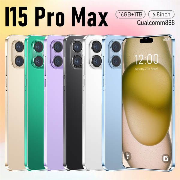 Explosão celular transfronteiriço i15 ProMax 6.8 polegadas 1 + 16GB de baixo preço fabricantes de smartphones