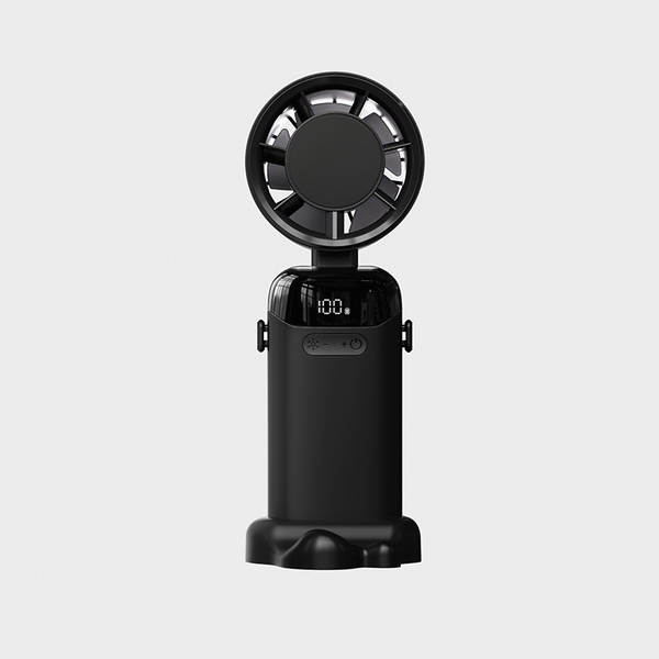 Ventilador Portátil USB com Resfriamento Semicondutor, Display Digital, Dobrável e à Prova de Água