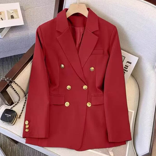 2026 Primavera Outono Nova capa de vestido Coréia Coréia Versão Direita Relaxada Relaxada Moda Humor Deslumbrante Pequeno Vestíbulo