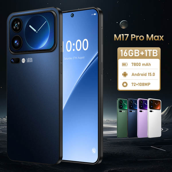M17 Pro Max celular 16+1TB Android inteligente de 7,3 polegadas de tela grande fonte fábrica de venda direta para distribuição completa