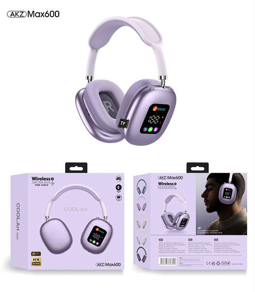 AKZ MAX600 é o novo fone de ouvido sem fio Bluetooth com tela digital RGB