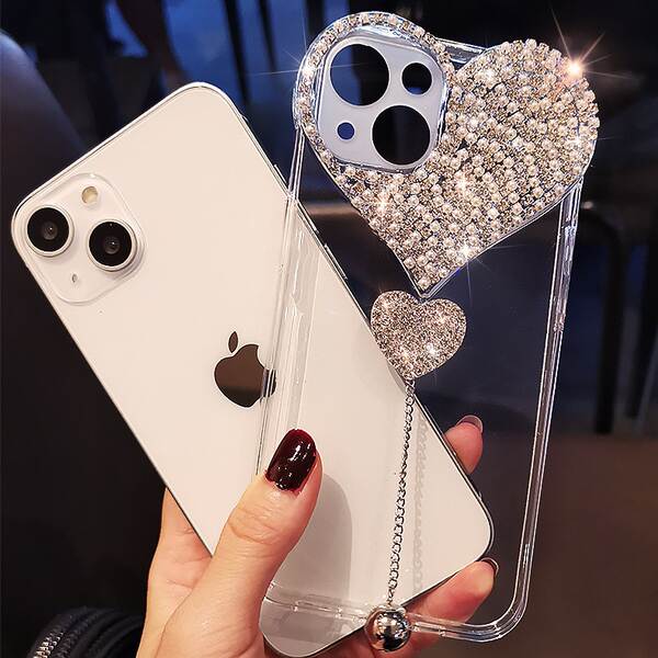 Aplicável ao iPhone 17 Capa de celular criativa de amor 16 Promax Apple 15 Capa de proteção 14 Luxo de moda