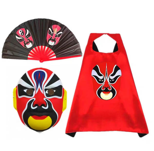 Crianças Faceboook Role Play Faceboook Máscara Jardim de infância Chinês Aprender a jogar Kyoto Teatro Decoração