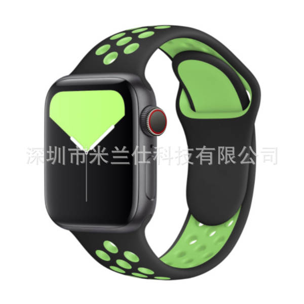 Pulseira esportiva de silicone nike dupla cor S11 compatível com apple iwatch 6 7 8 9 10 SE
