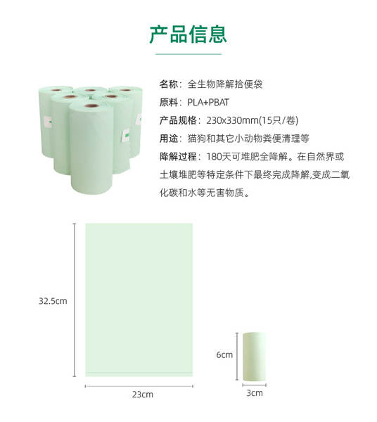 Biodegradable pet poop bags