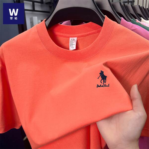 Paul 100% de algodão puro colar masculino T-Shirt embrulhado Idade Média Simplificado Relaxante Suado Transpirante Homem T-Shirt de pulso curto
