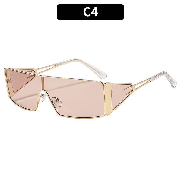 Óculos de sol quadrado estilo europeu e americano novo modelo conectado personalizado versátil street wear influencer mesma tendência óculos escuro trendy