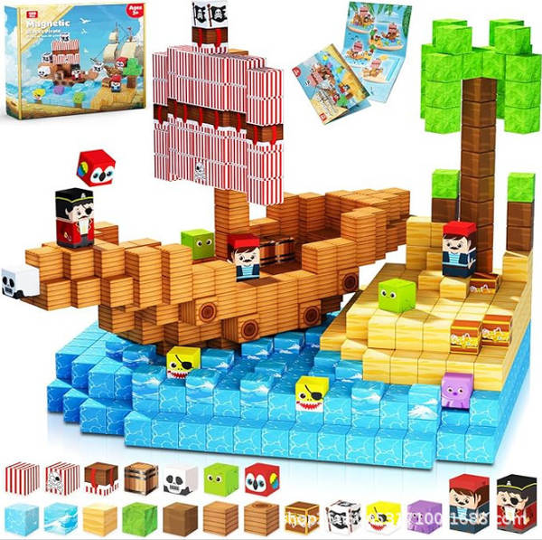 Amazon Magnetic Buiding Cubes Brinquedos de Construção Magnética