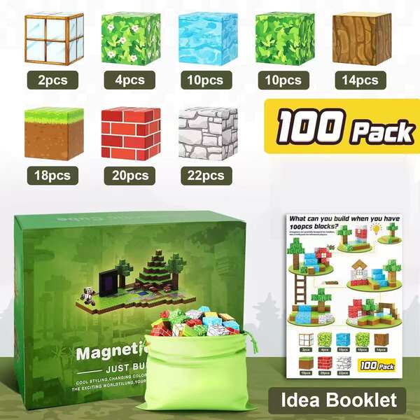Amazon Magnetic Buiding Cubes Brinquedos de Construção Magnética