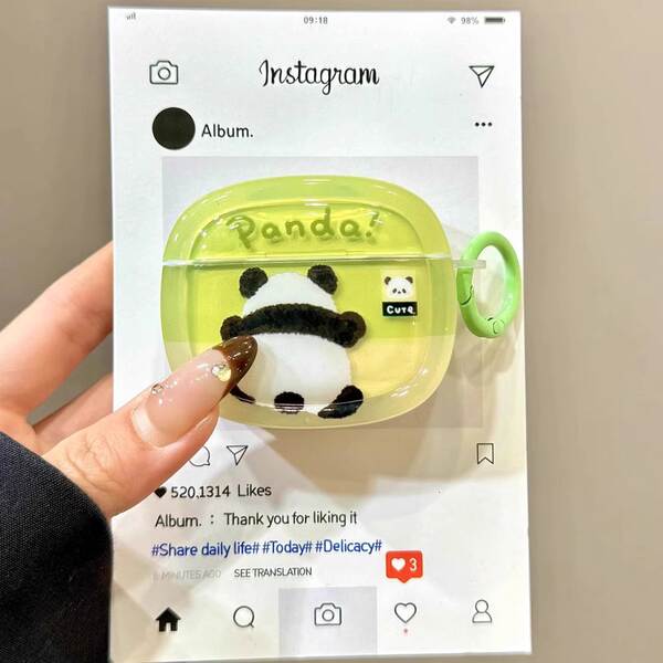 Capa de proteção para AirPods 1/2 animais fofos vista traseira AirPods 3 premium pro2 desenho 4