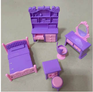 Assemblar brinquedos boneca cama em casa simulação pequena mobília boneca casa princesa papel brinquedos de menina