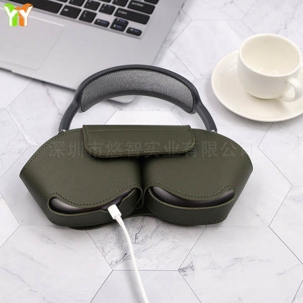 Capa de proteção para AirPods Max, fone de ouvido Bluetooth estéreo, bolsa à prova de quedas, estojo de couro para fone