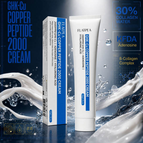 Transfronteiriço GHK-Cu Cerâmica de Cobre Azul para o Rosto Serum para Iluminar a Pele