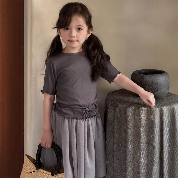 Mulheres Miu estilo princesa amarrar mangas curtas T-shirt camisa de verão coreano vestido de ar puro amarrar mangas curtas