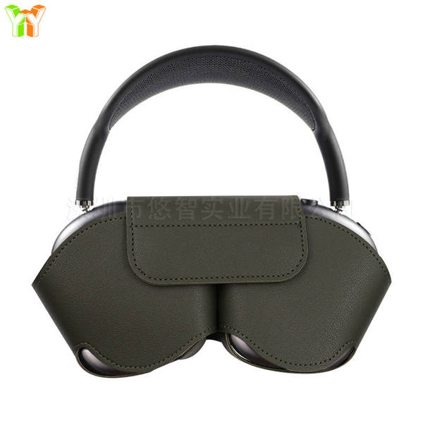 Capa de proteção para AirPods Max, fone de ouvido Bluetooth estéreo, bolsa à prova de quedas, estojo de couro para fone
