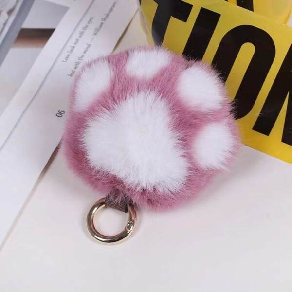 Pendente de Unha de Gato Peludo para Bolsa