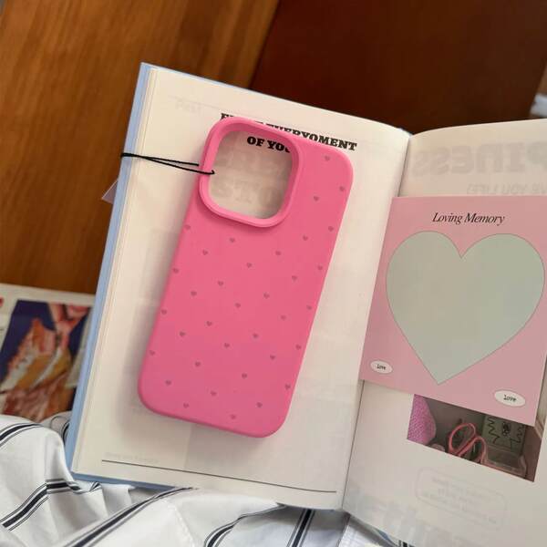 Silicone líquido cor pura amor Apple 17 telemóvel casca para iPhone 14promax novo anti-queda 13 menina