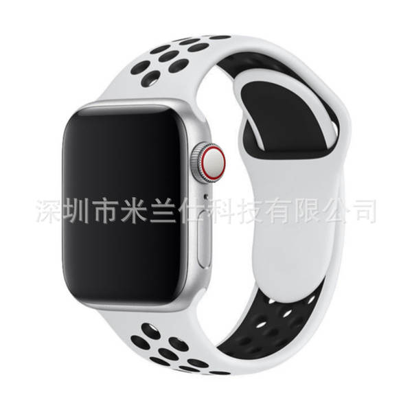 Pulseira esportiva de silicone nike dupla cor S11 compatível com apple iwatch 6 7 8 9 10 SE