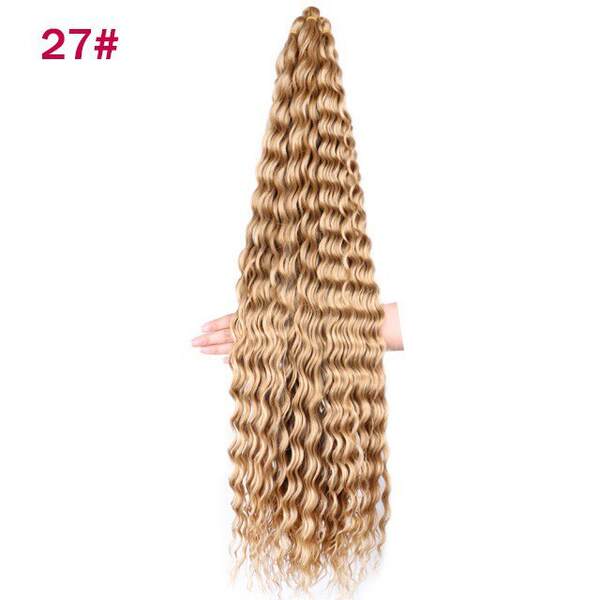 32inch Deep Wave Bulk Hair Fibra de cabelo de alta temperatura