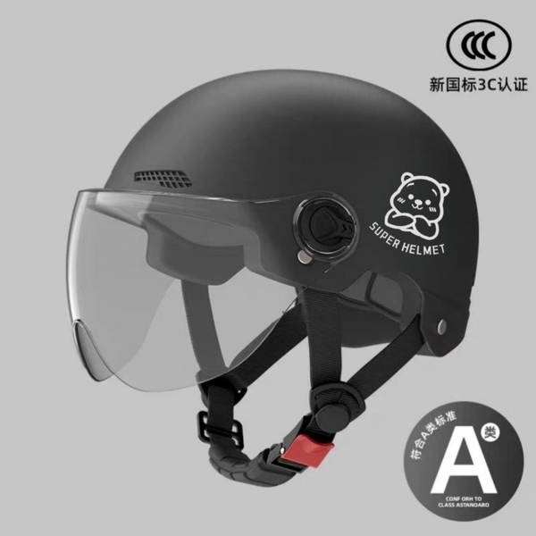 Novo modelo nacional 3C certificado capacete elétrico para motocicletas masculino e feminino quatro temporadas chapéu de segurança geral para adultos semicondutores