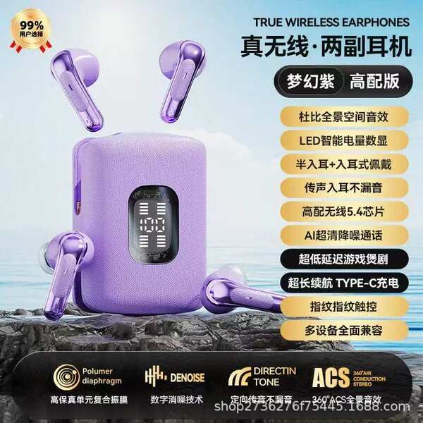 Fabricantes transfronteiriços vendem direto tradução de fones de ouvido de tradução de IA do Bluetooth com baixa latência de toque para fones de ouvido Bluetooth